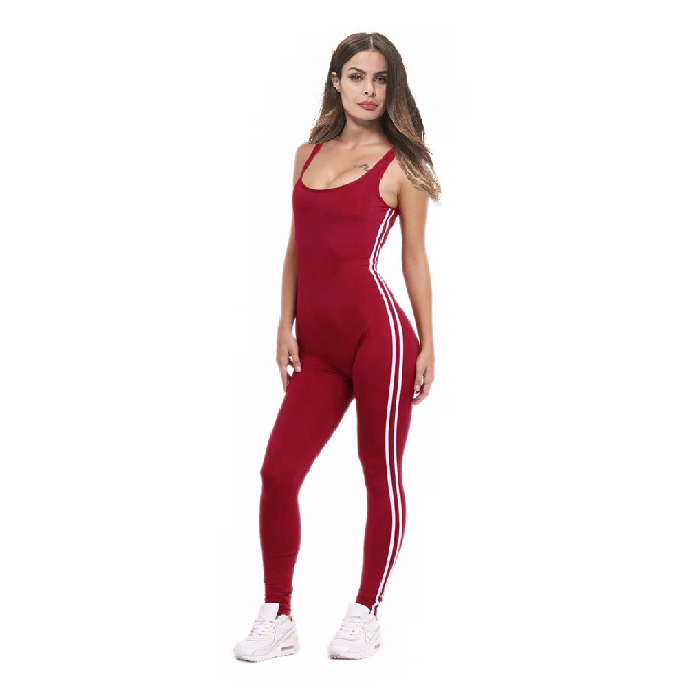 SZ60182-1 Backless Stripe Jumpsuit